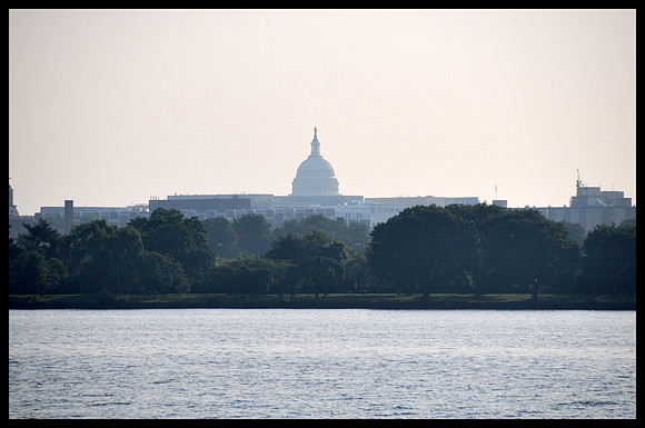 Looking Across the Potomac to the US State Capitol Building